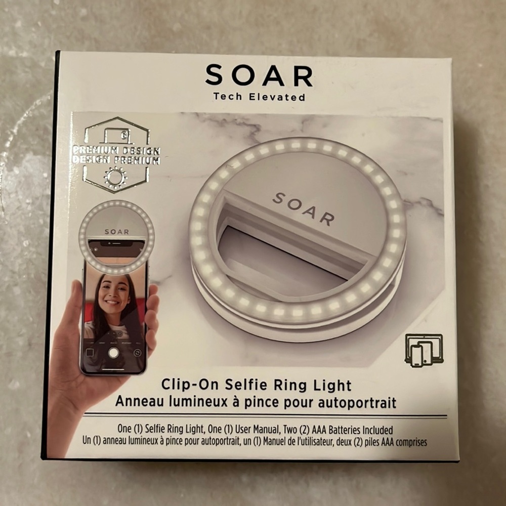 SOAR Clip on Selfie Ring Light